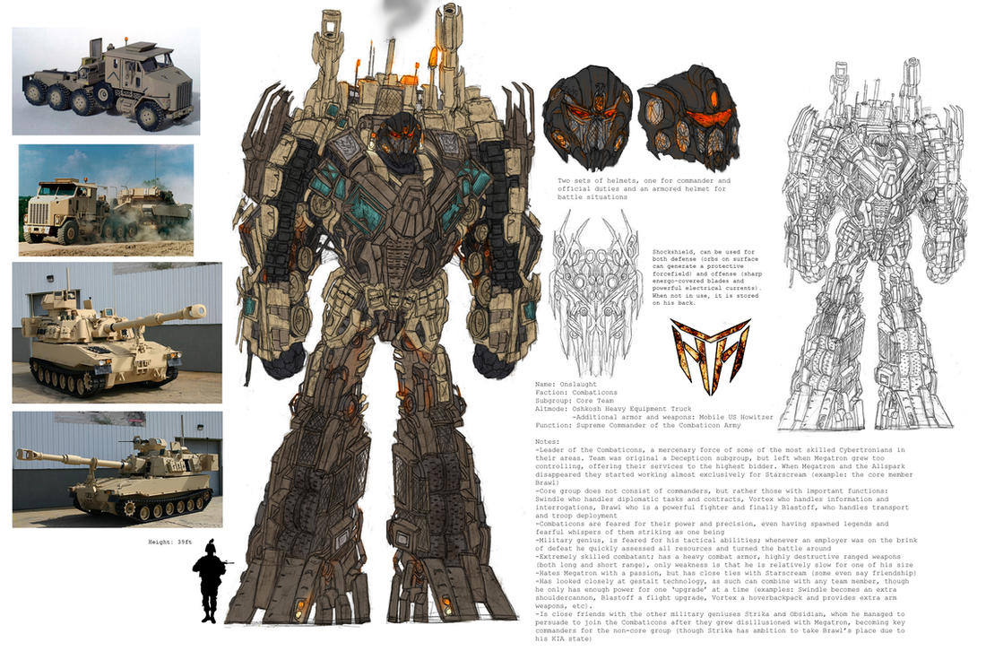 Concept Art Combaticons Onslaught Transformers 3