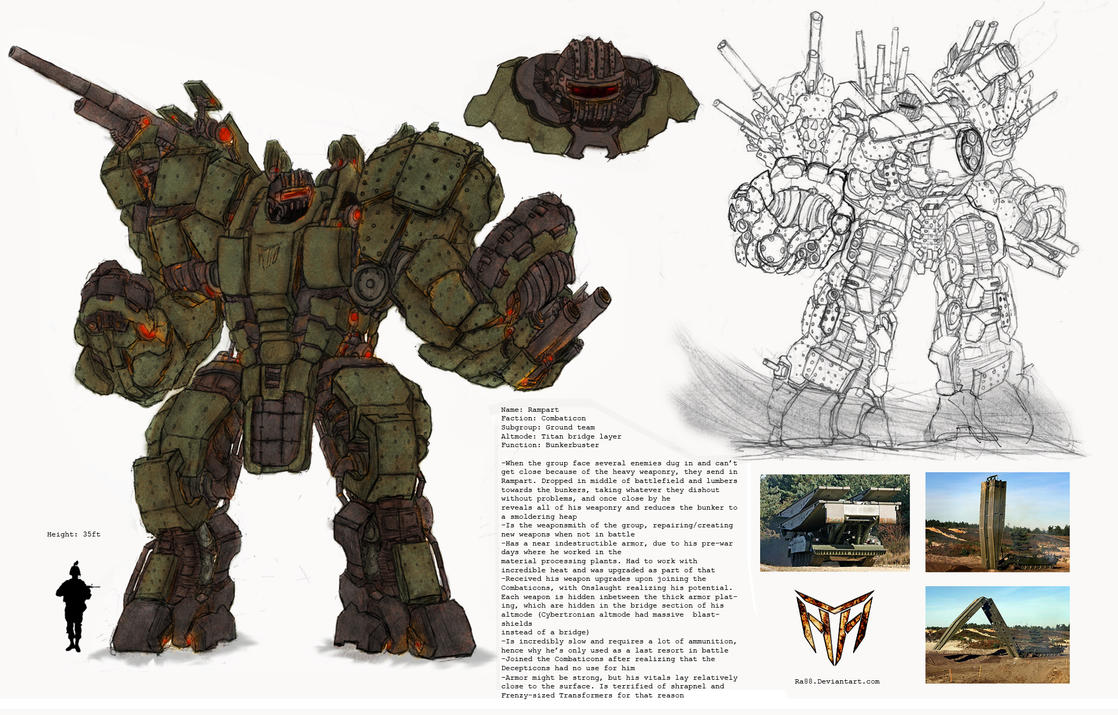 Concept Art Combaticons Rampart Transformers 3