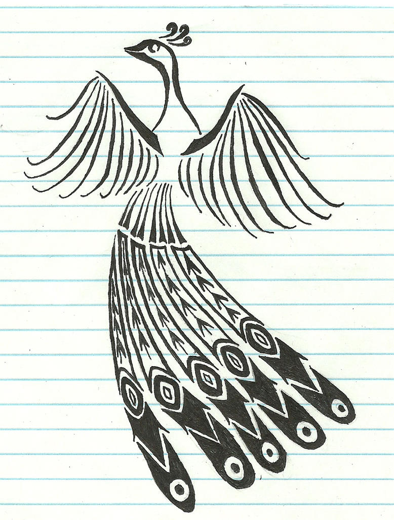 Tribal Peacock Tattoo Design Picture 4