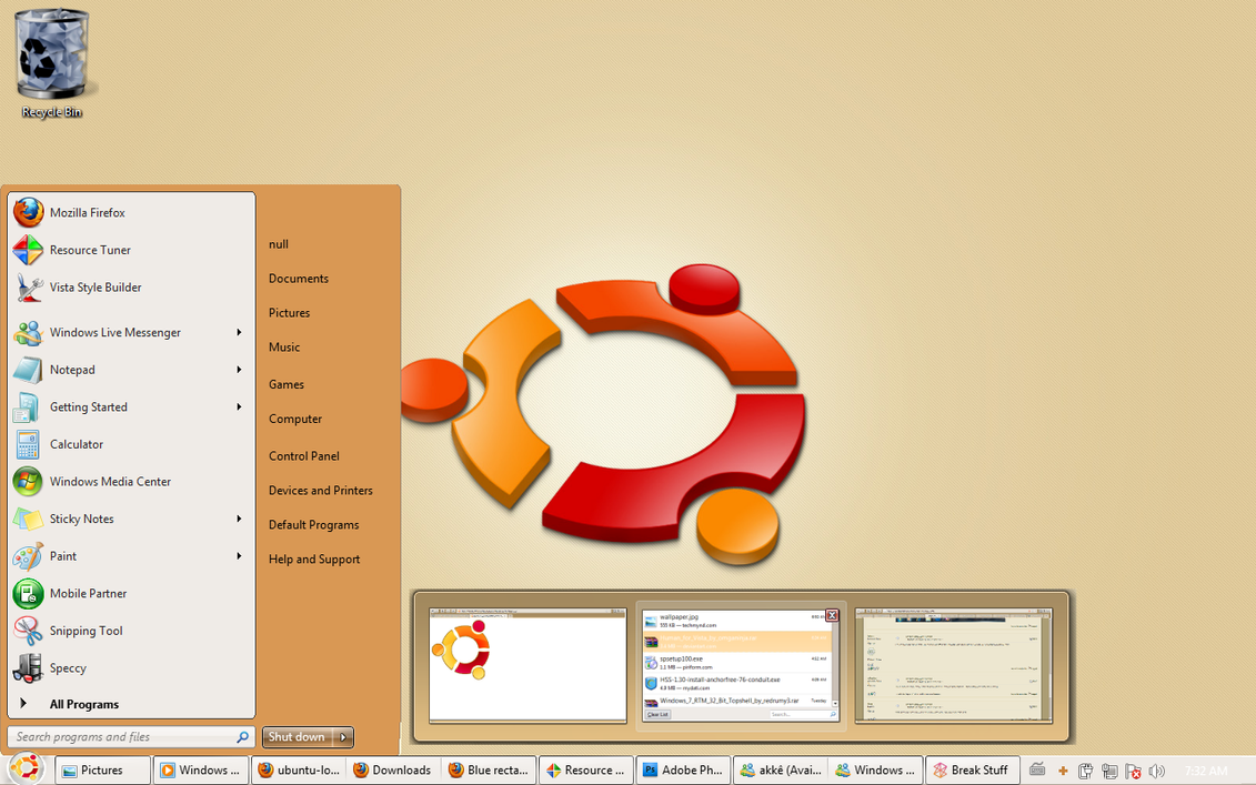 windows 7 ubuntu by nullz0rz