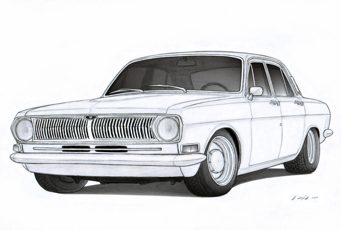 Muscle Car Drawing 37