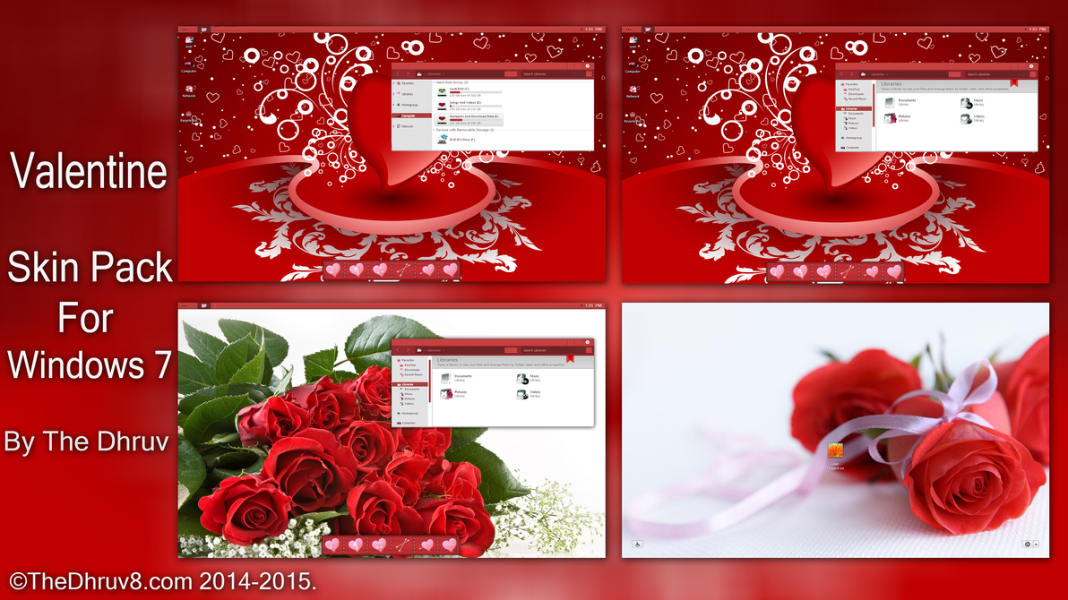 My Valentine Skinpack for Win7 by thedhruv