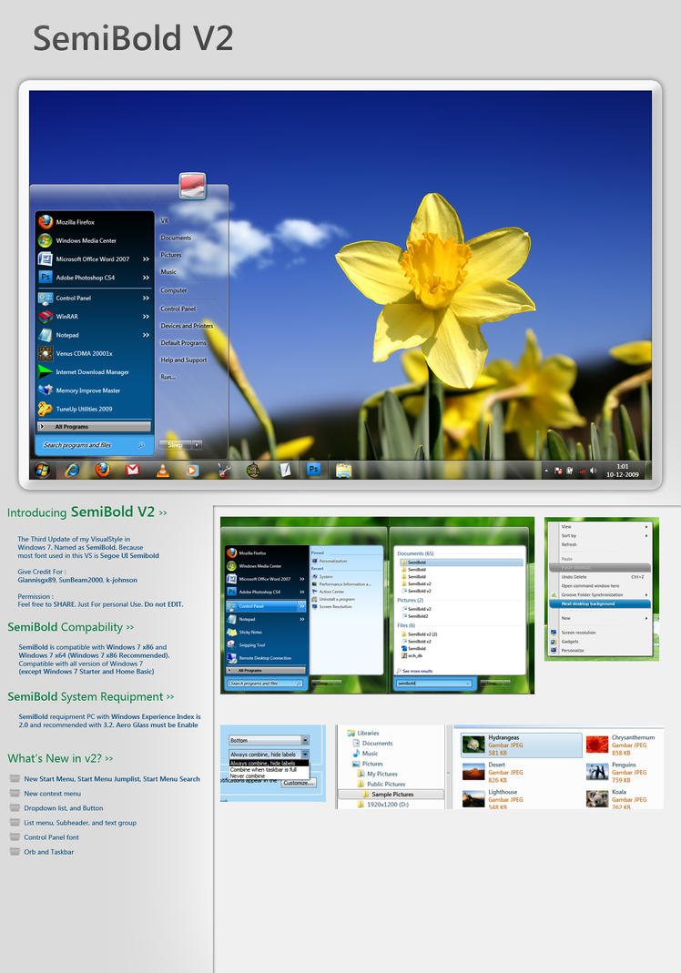 Windows 7 theme SemiBold V2