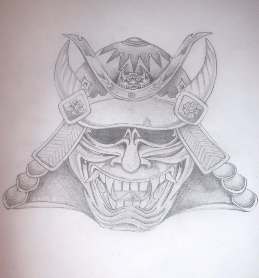 Samurai+mask+sketch