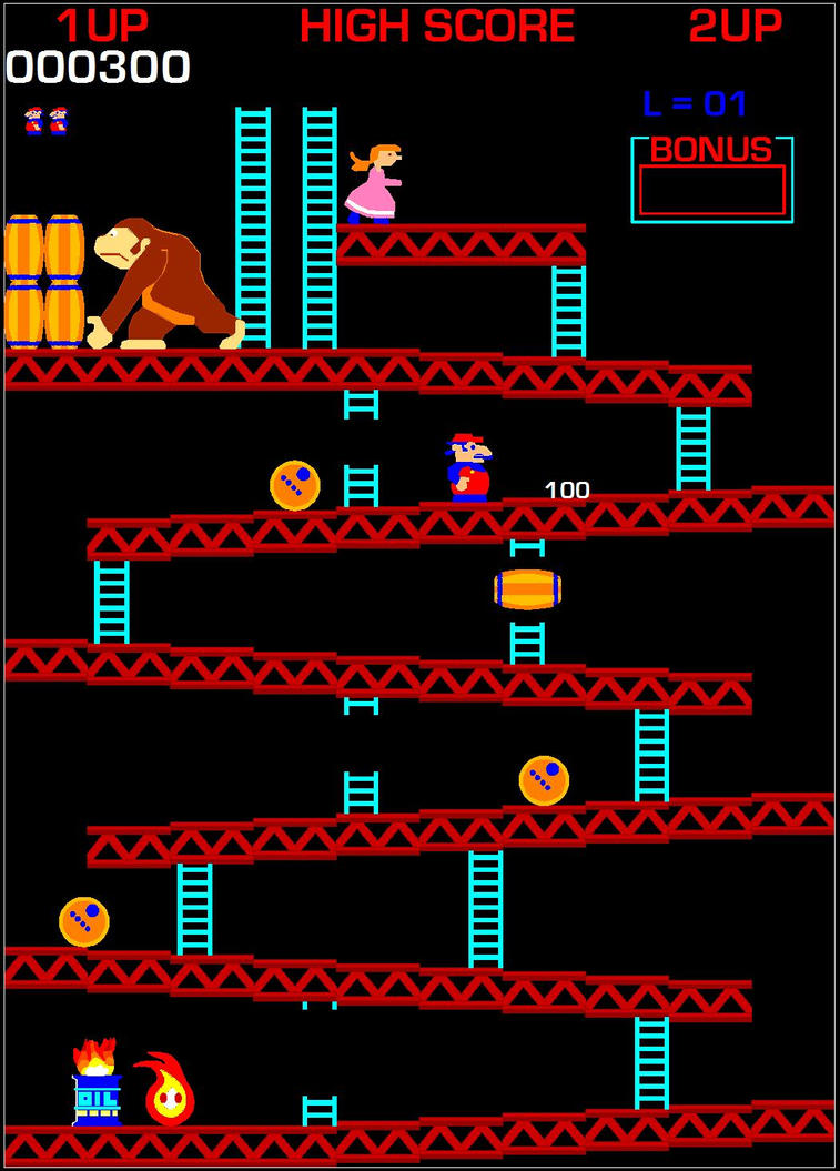 Donkey Kong: Primeira aparição do Mário em 1981.
