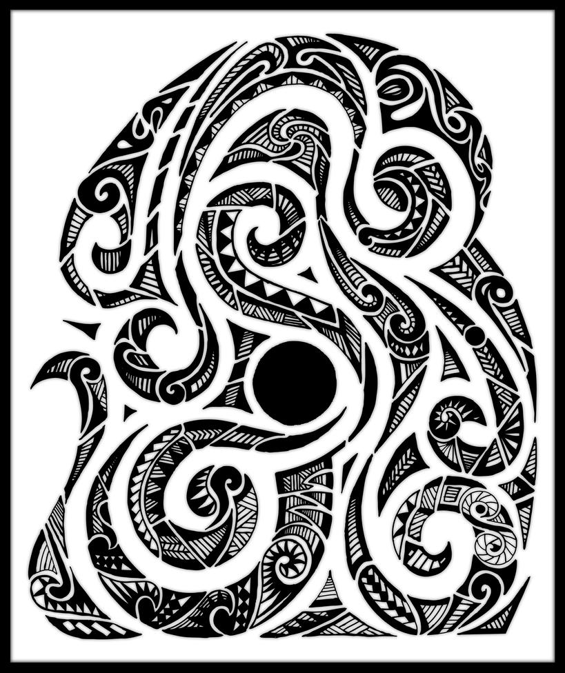 My First Maori Style Attempt - shoulder tattoo