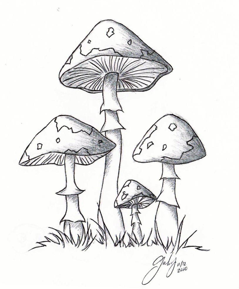mushroom clipart black and white - photo #42