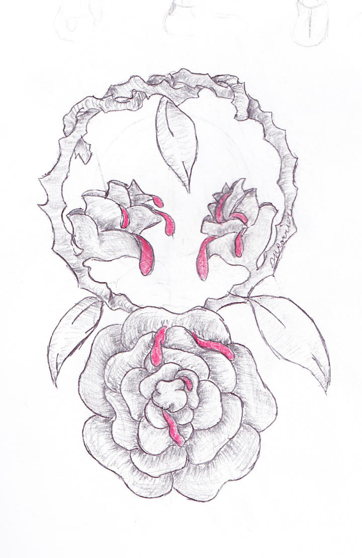 rose vine leg tattoo
