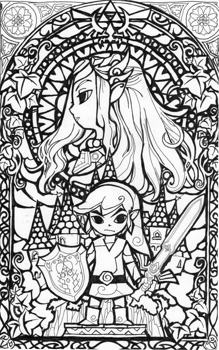 zelda the windwaker coloring pages - photo #32