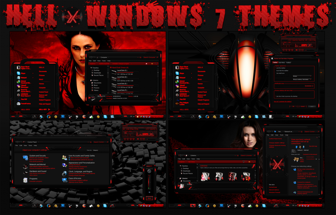 HELL BY HELL-X [windows 7 themes by HELL-X-HELL