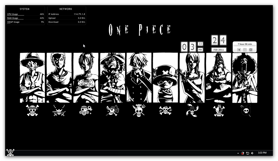 One Piece Black And White by ZeraxXx on DeviantArt