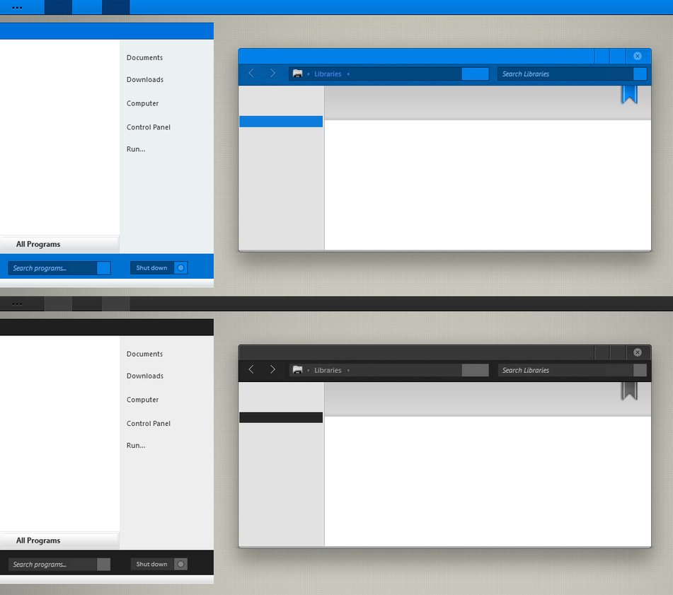 Nexa Blue and Black Theme for Win7
