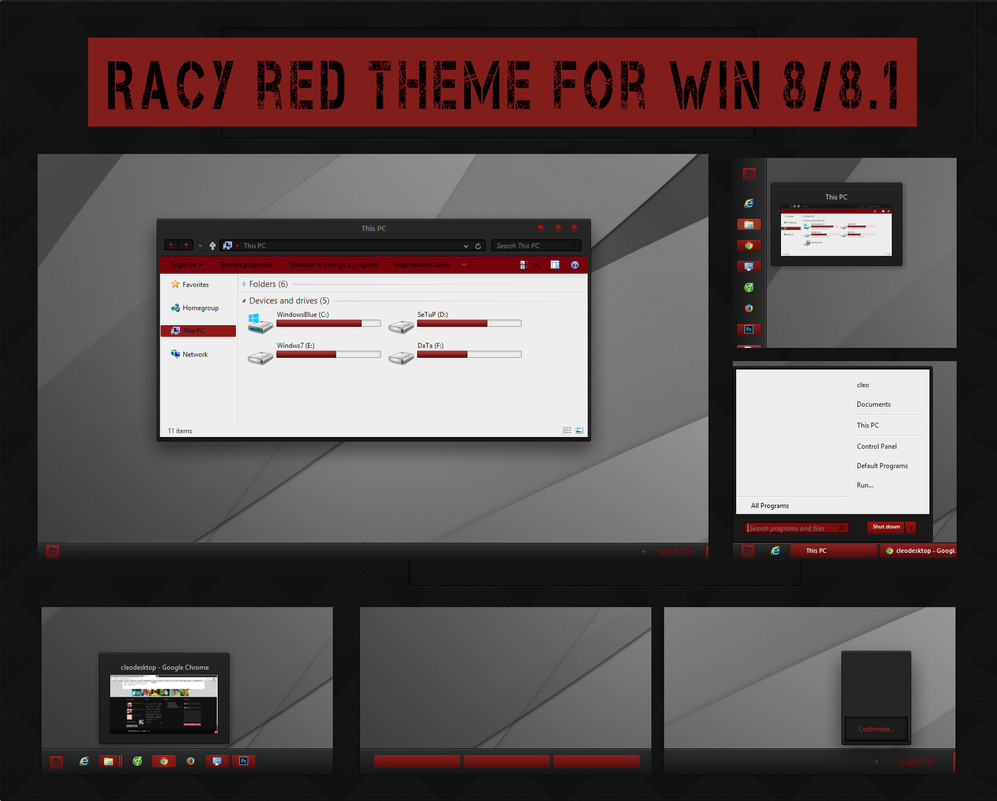 Racy Red theme for Win8/8.1