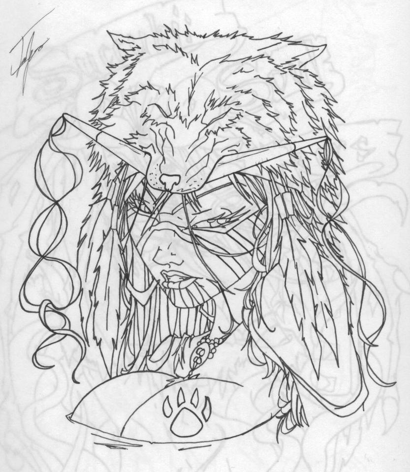 Native American Outline by