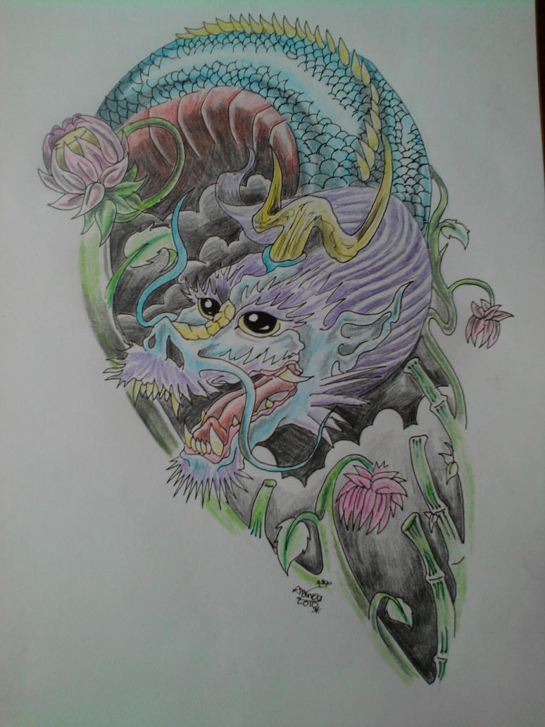 asian dragon tattoo by