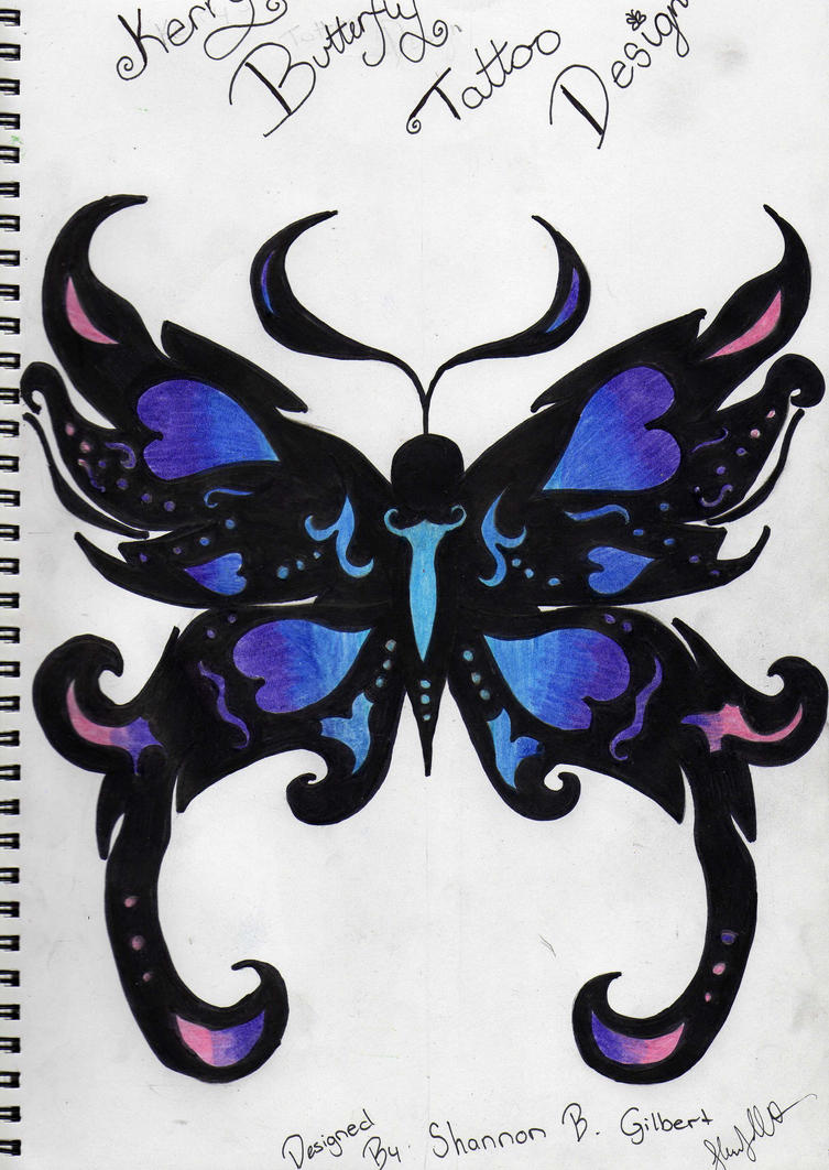 Blue ButterFly Tattoo by