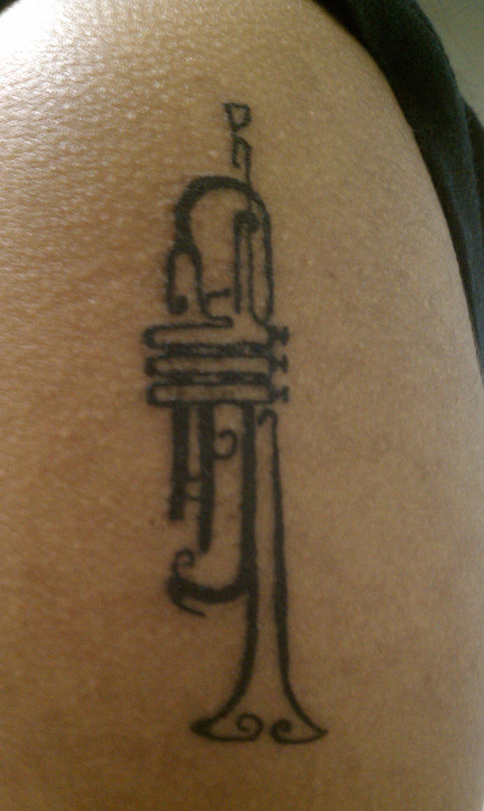 Trumpet Tattoo Design