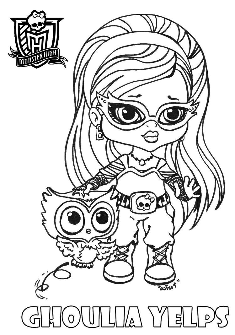 All About Monster High Dolls: Ghoulia Yelps Free Printable Coloring Pages