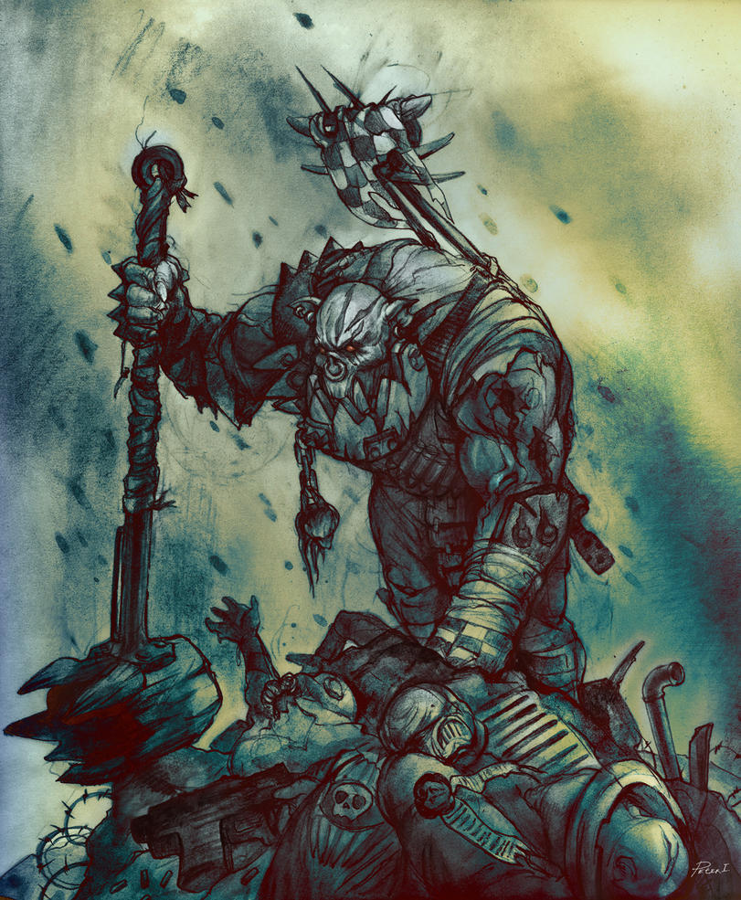 Warhammer 40k Ork Nob by Peter1punk