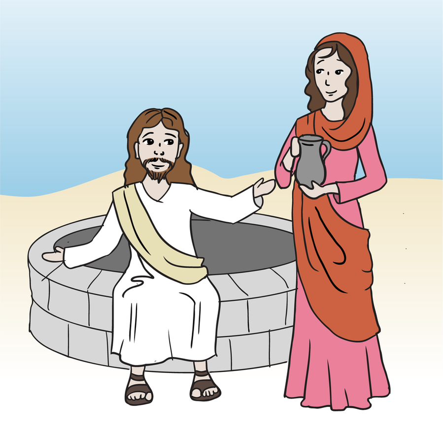clipart jesus and the woman at the well - photo #2