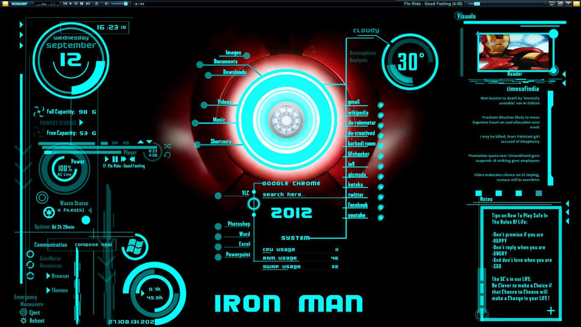 iron man jarvis screensaver