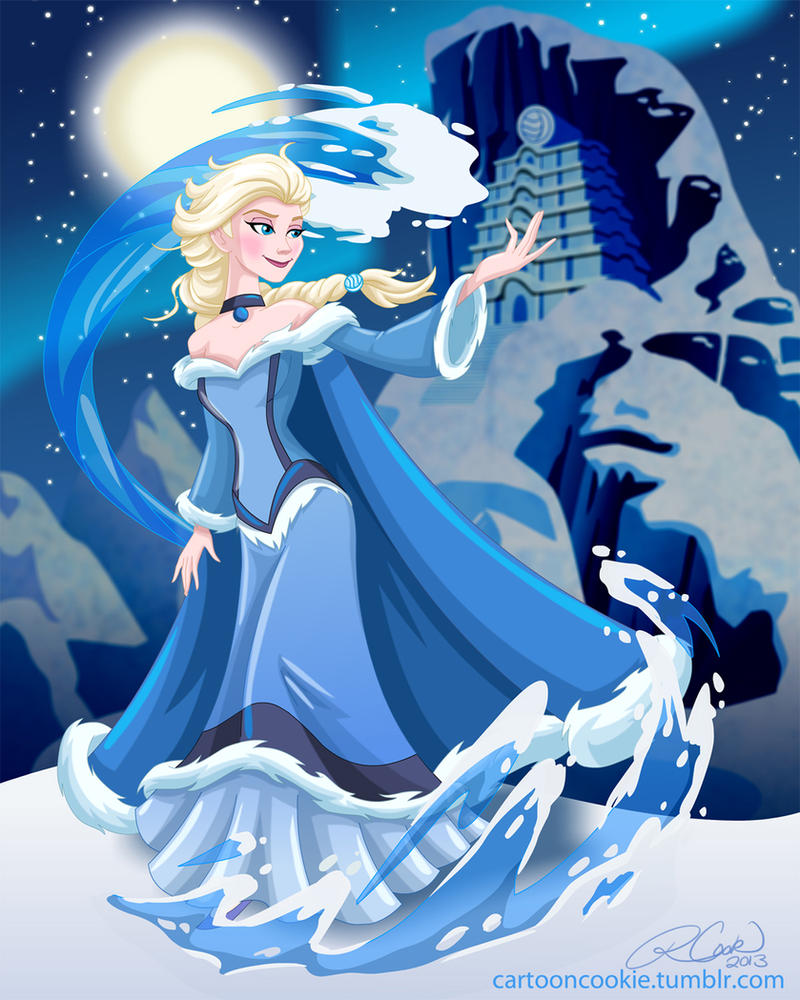 Waterbender Elsa by racookie3