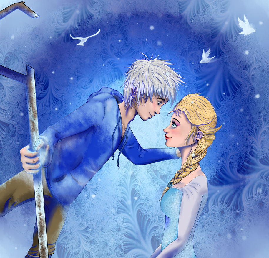 frost_and_elsa_by_river_painted_gold-d77