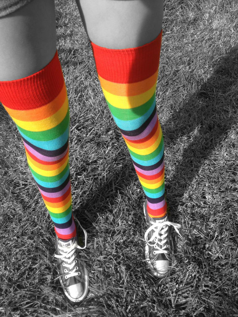 Rainbow Socks by TheCat101 on DeviantArt