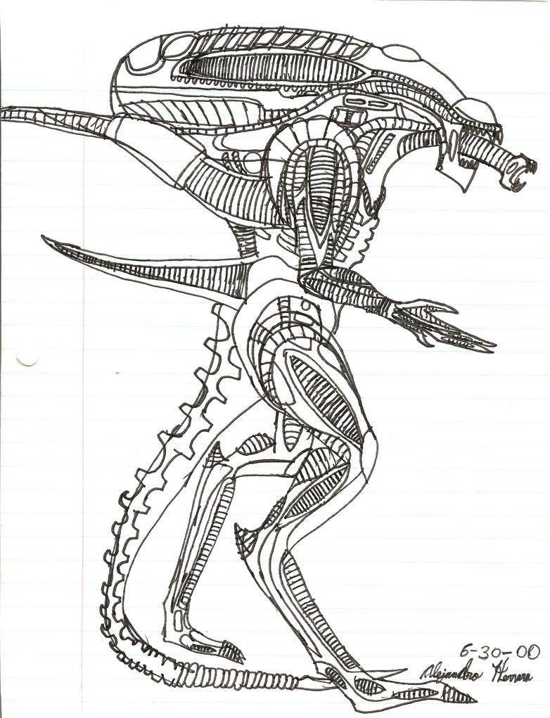 xenomorph drone coloring pages - photo #47