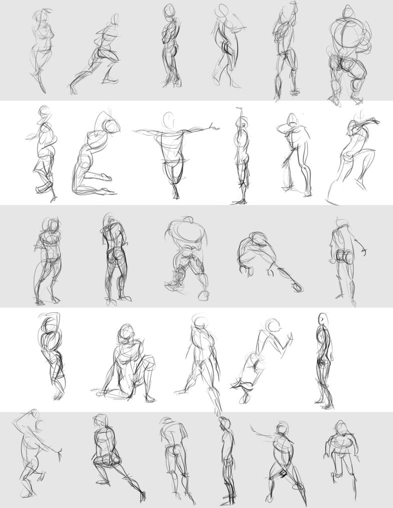Gesture Drawings June 9 2014 (A) by bgates87 on deviantART
